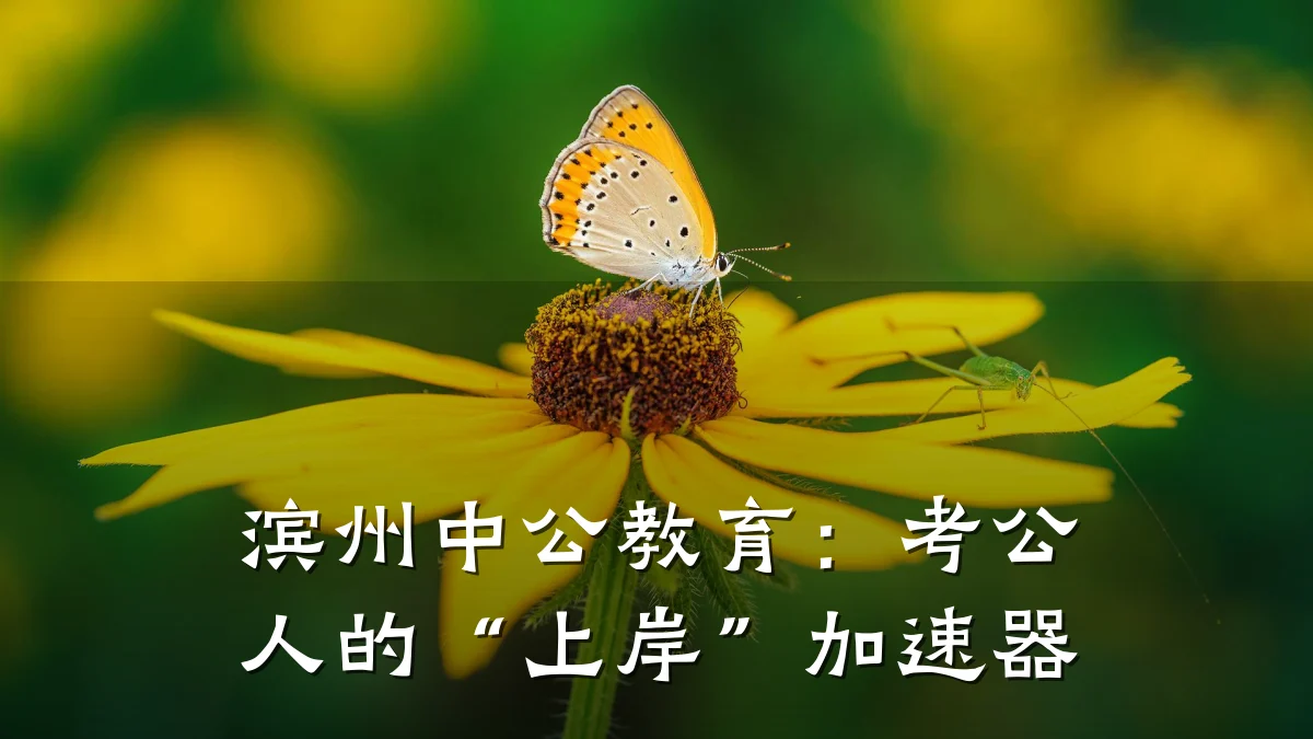 滨州中公教育：考公人的“上岸”加速器